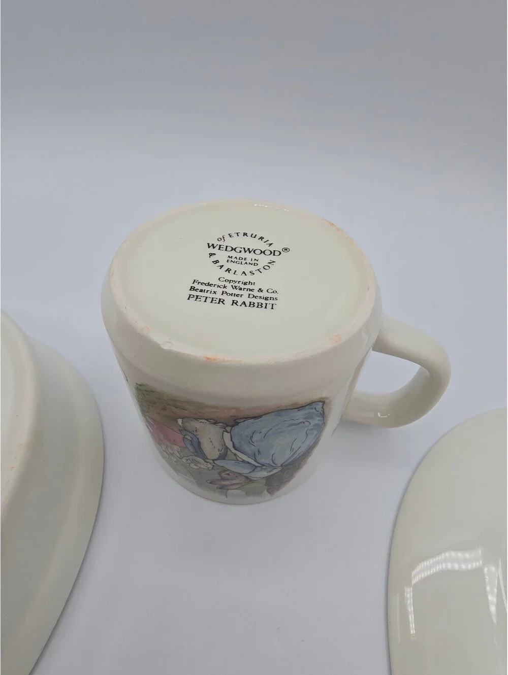 Vintage Wedgwood Beatrix Potter Peter Rabbit 3 Pc Child's Dinnerware Set